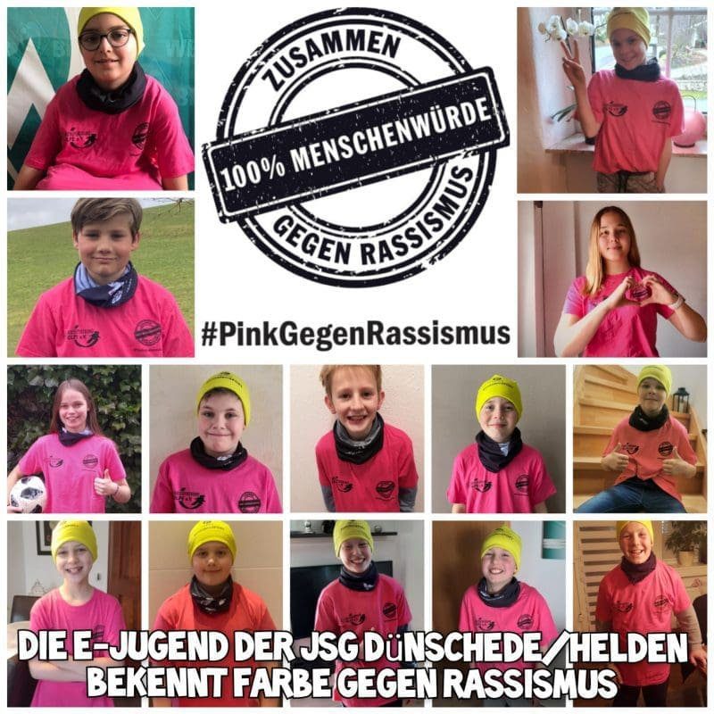 „PINK gegen Rassismus“ gut gestartet 2 jsg dunschede helden ejugend